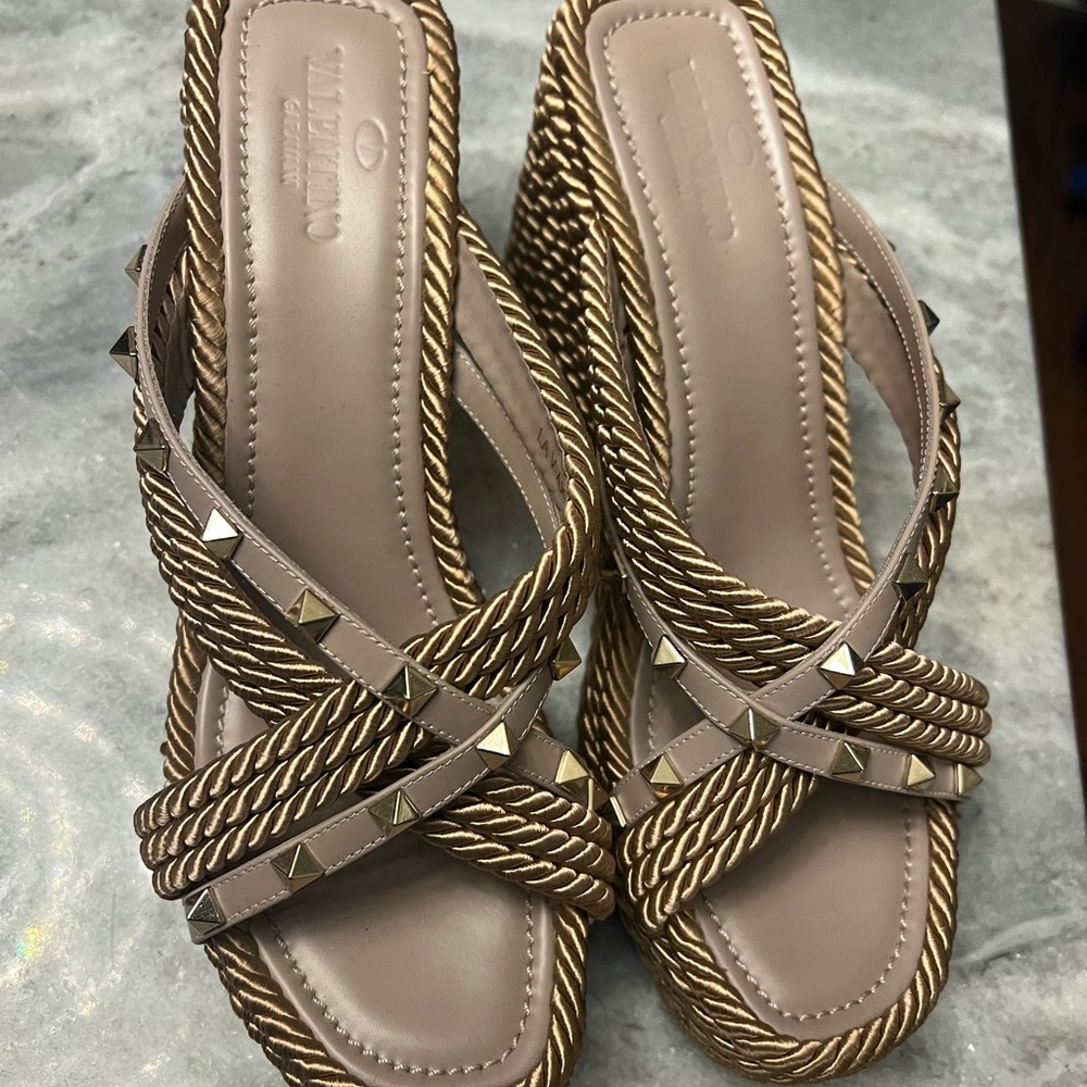 New shoes. Wedge sandals